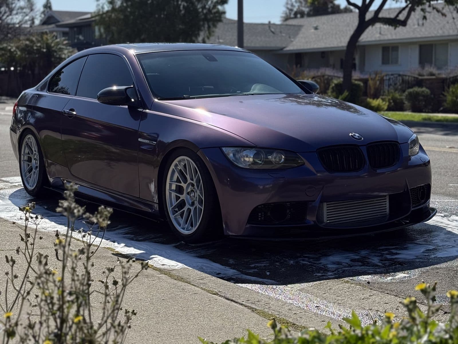 BMW M3 exterior, washed and finished to a deep, reflective shine